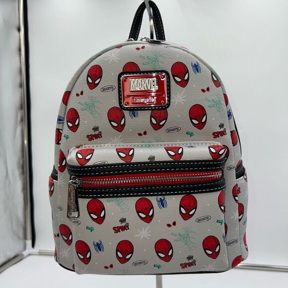Marvel Spider-Man Gray and Red Backpack - Picture 1 of 8